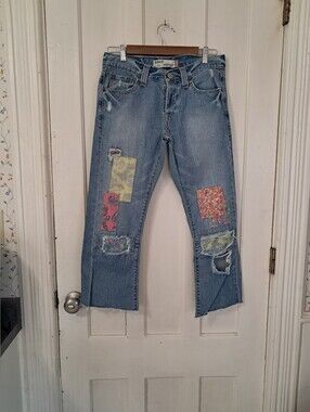 Vintage LEVI'S 513 Slouch Bootcut Patchwork Jeans